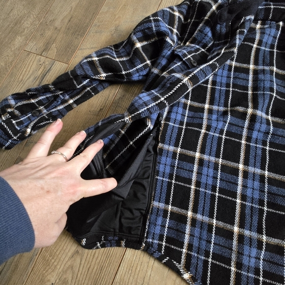 FRANK By FRANK & OAK NEW Men's Blue & Black Plaid Large Cotton Shacket  1645057 - Picture 12 of 12